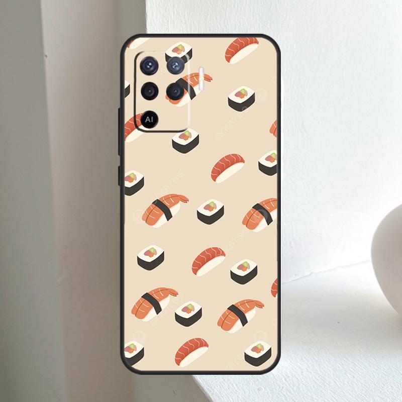 Japanisches Sushi Essen Für OPPO A80 A60 A40 A5 A6 Pro A15 A17 A57 A16 A76 A96 A18 A38 A58 A78 A98 A54 A74 A94 Hülle
