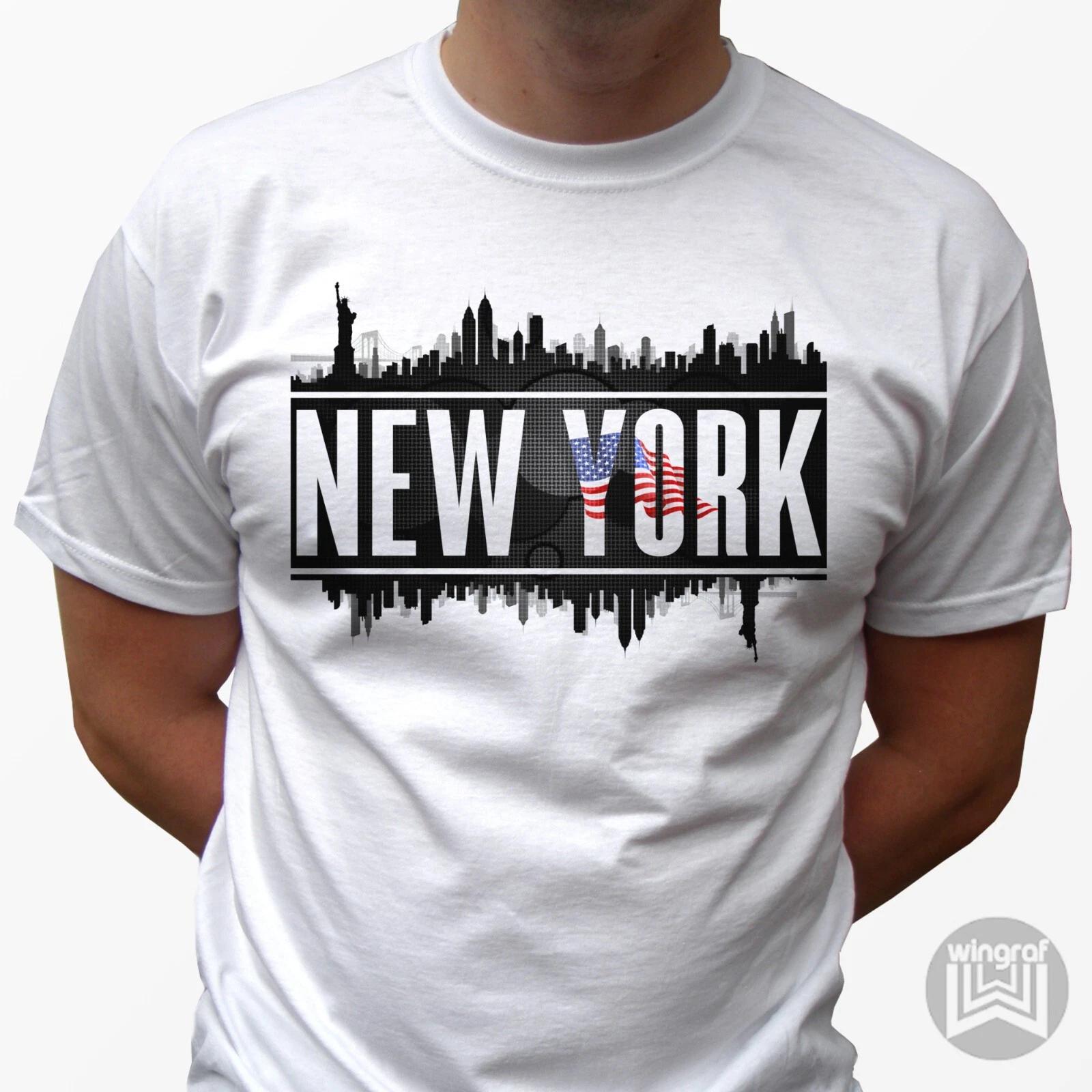 

New York kids boys T-Shirt flag top USA tee NYC art holiday gift s s kids sizes 150
