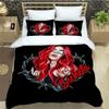 Black and white dream chasing bedding duvet cover set luxurious soft and comfortable bedroom and room decoration