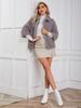 2023 Women's Faux Fur Short Coat with Zipper - European & American Style Lamb's Wool Fleece Jacket