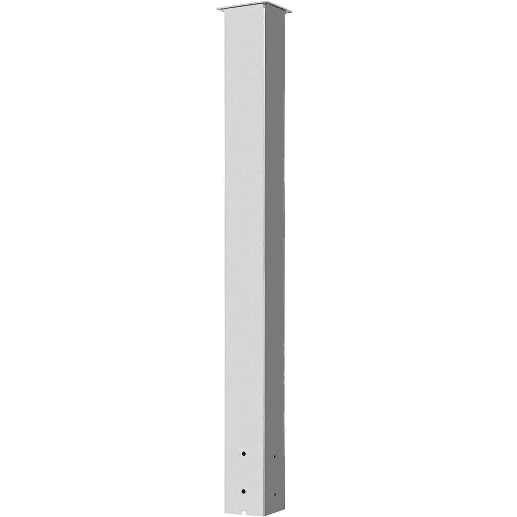 Mailbox Post, 43\" High Mailbox Stand, White Powder-Coated Mail Box Post Kit, Q235 Steel Post Stand Surface Mount Post for Sidewalk and Street