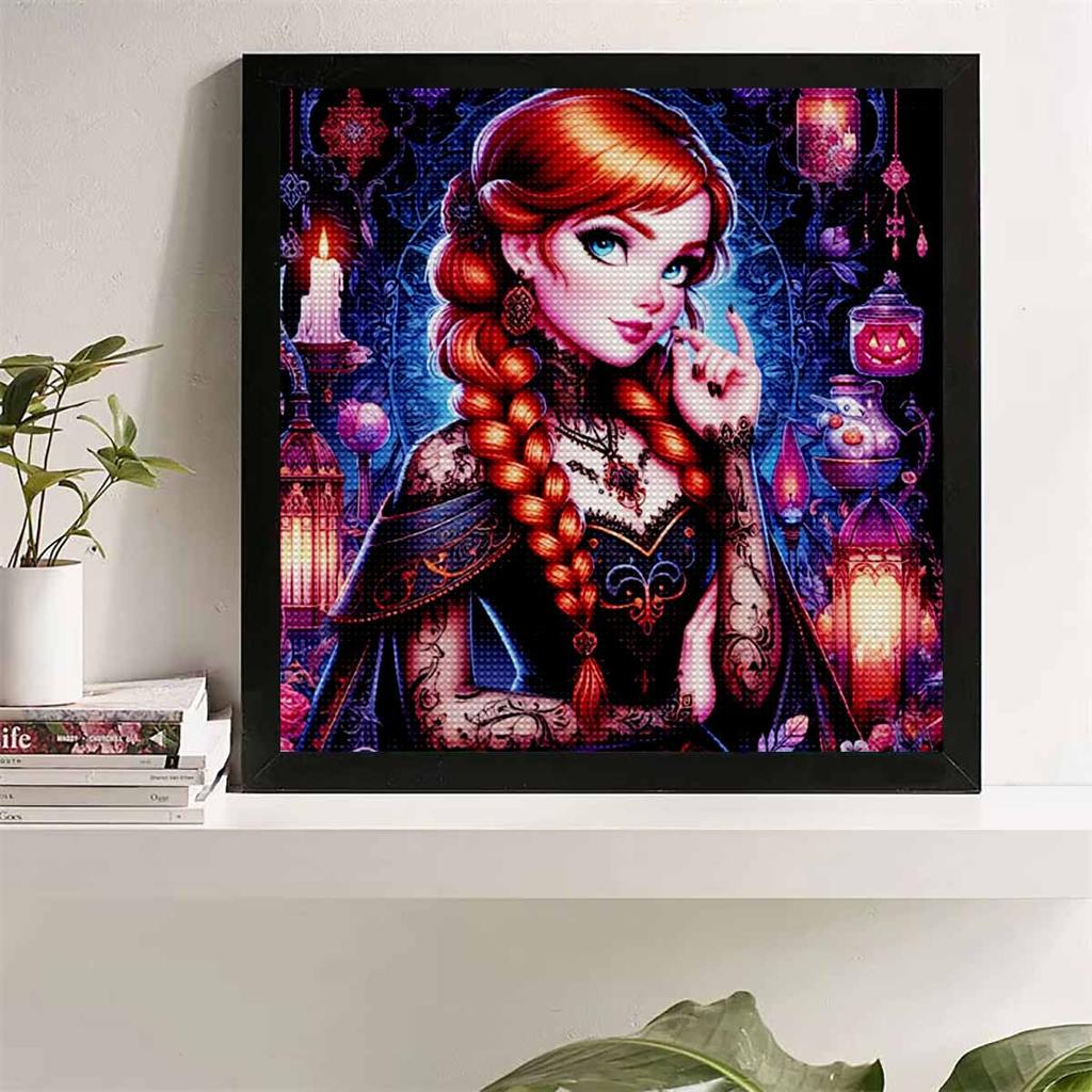 5D DIY Diamond Painting Decorative Princess Anna Full Round Drill Scenery Diamond Embroidery Cross Stitch Kits Home Decor Gift
