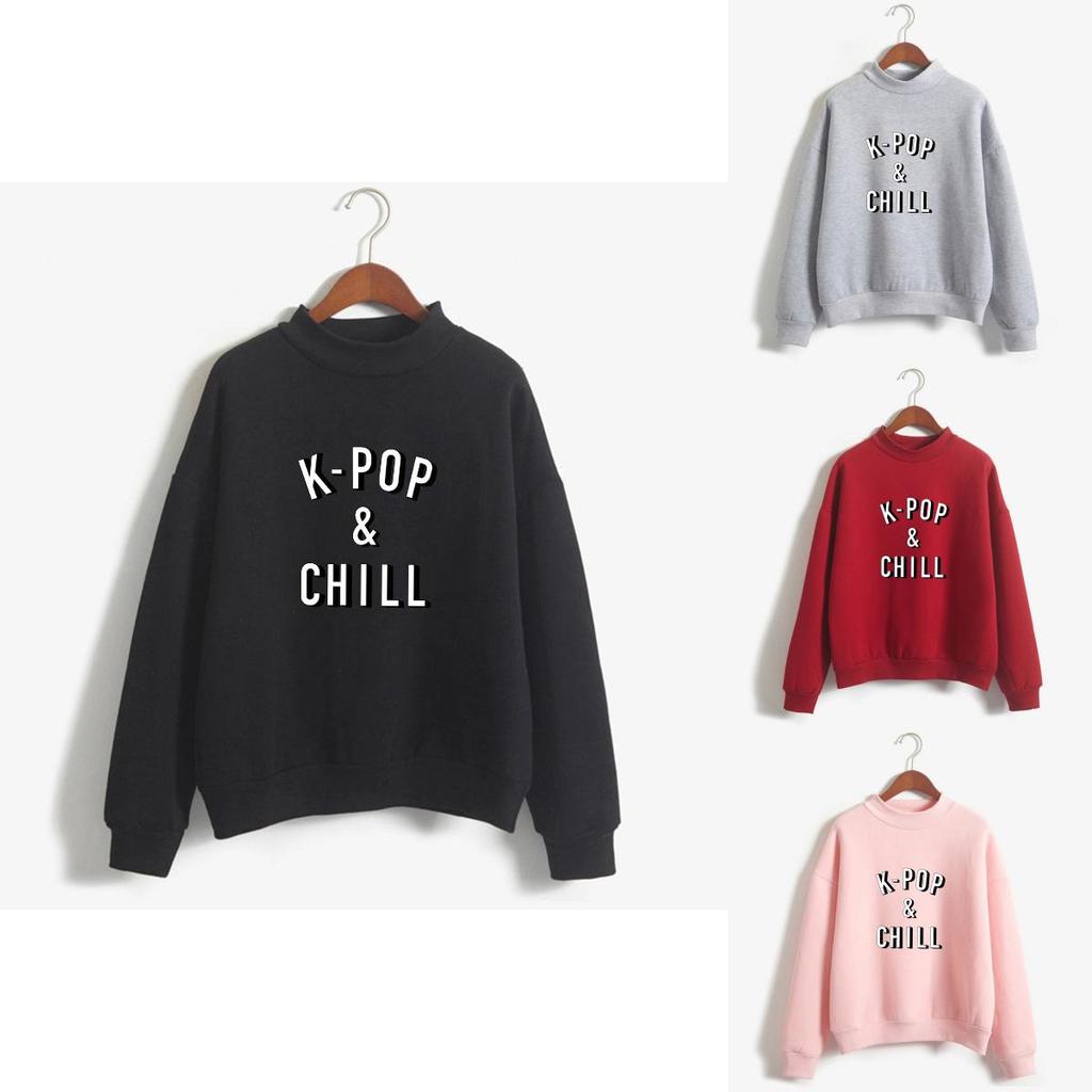 Kpopchill Women Sweatshirt Sweater Tops Jumper Hoody Pullover Colors 8 8 Colors