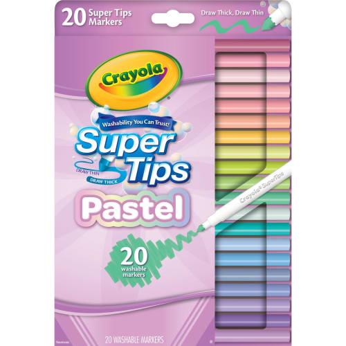 Crayola Pastel Color Marker Removable Marker Pen 20 Colors Crayola Super Tips Pastel 587516 Genuine Product