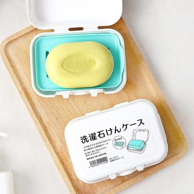 Suport Portabil de Călătorie pentru Săpun cu Capac Simplu cu Drenaj Dublu Strat Cutie de Depozitare Săpun Sigilată pentru Călătorie Baie Tăviță de Depozitare pentru Uz Casnic