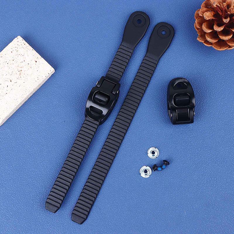 2 Peças Tiras de Escada de Tornozelo para Snowboard Com Parafusos Tira Ajustável para Patins de Rodinhas Substituições de Fixação de Snowboard