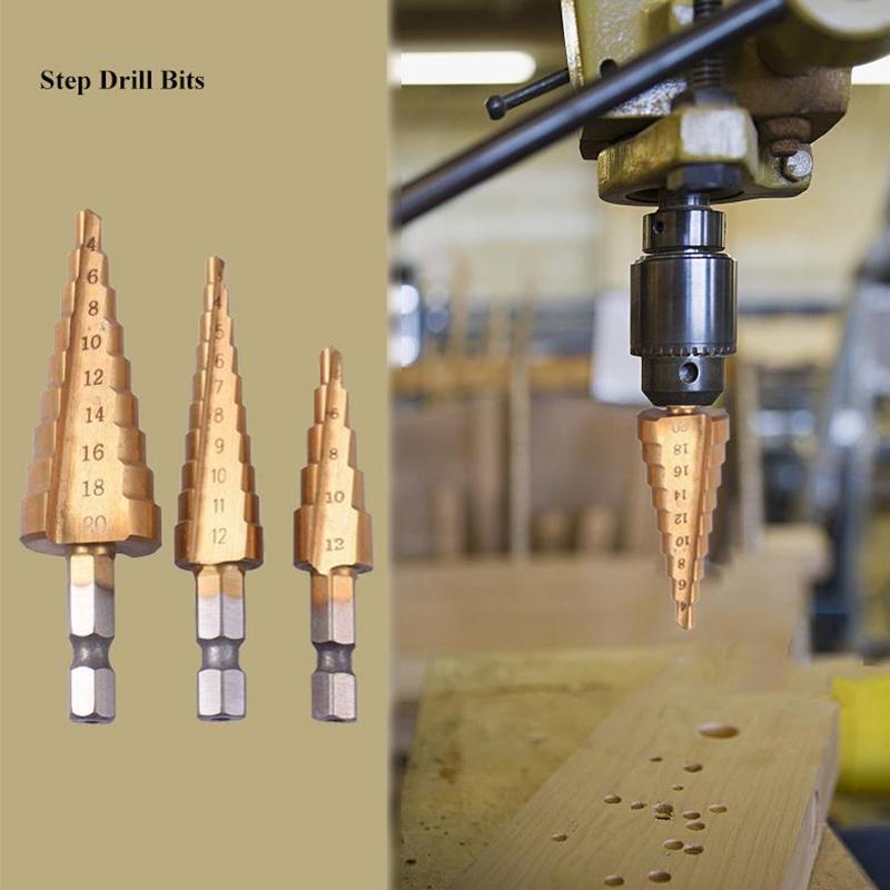 Buy Step Taper Drill Bit Set Multifunctional Cone Metal Hole Cutter