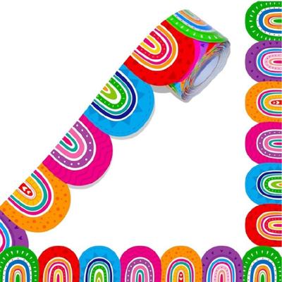 10m Colorful Classroom Borders Back-to-School Bulletin Board Trim Decorations Lovely Bulletin Board Borders
