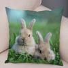 Sofa Car Home Decor Cute Rabbit Cushion Cover Bedroom Living Room Pillowcase Pet Animal Pillowcase