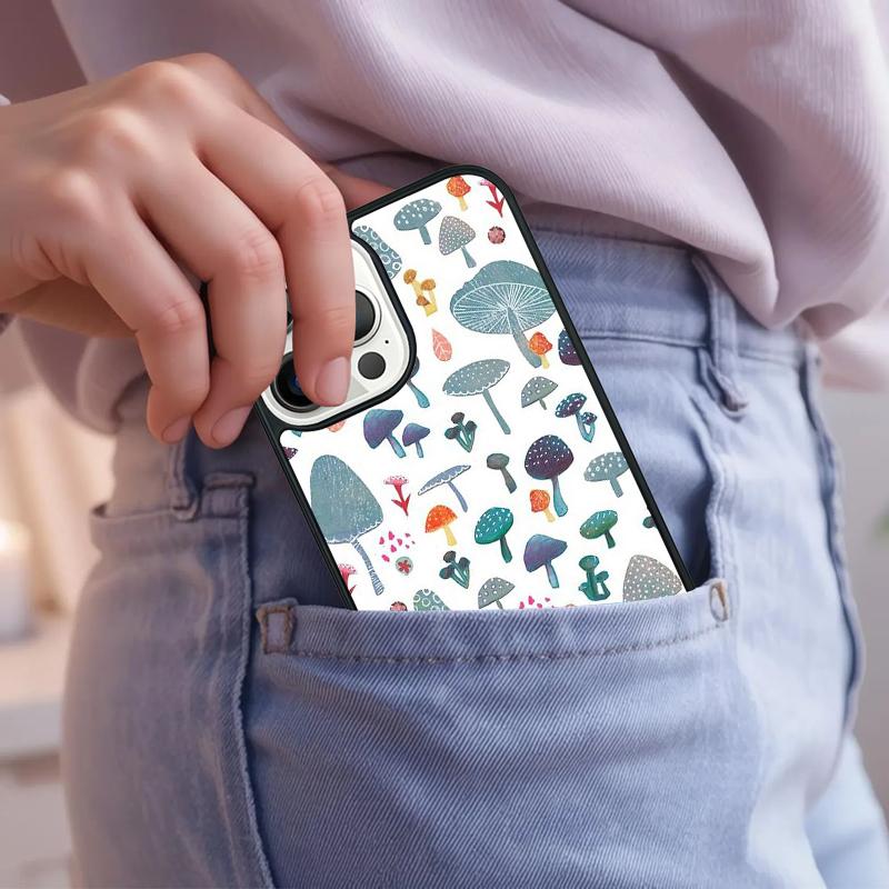 Mushroom Forest Phone Case For iPhone 17 Air 15 16e 14 13 Pro Max Coque 12 11 Pro Max PLUS Cover