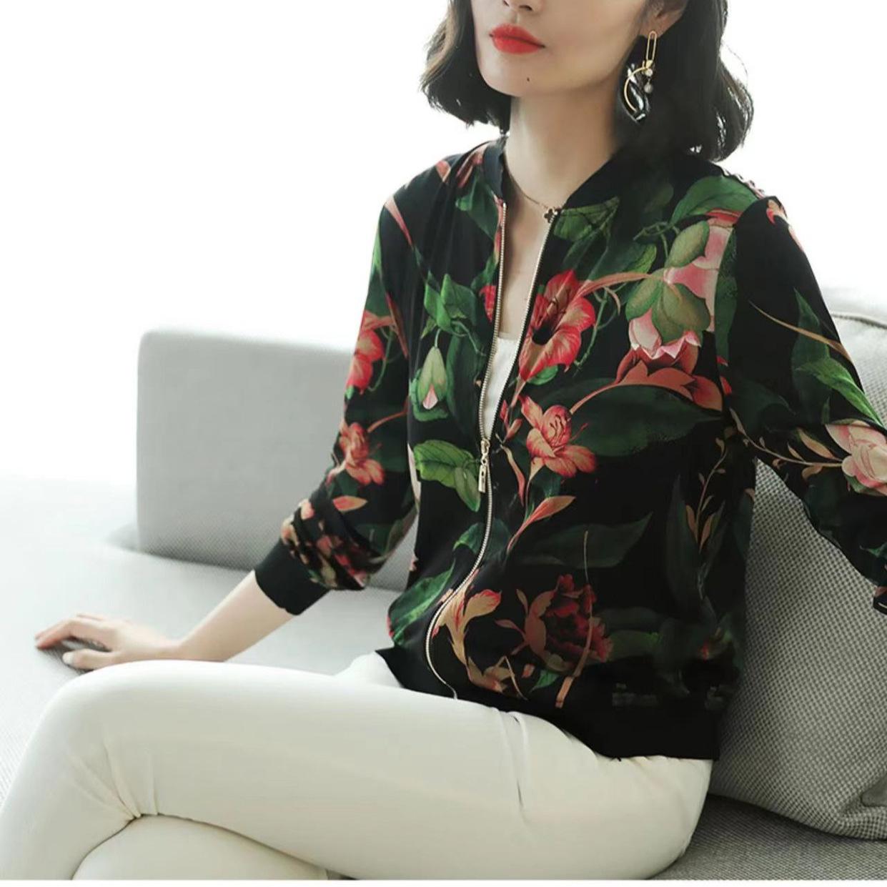 Women s Trendy Chiffon Baseball Jacket - Long Sleeve, Loose Fit, Korean Style, Summer Sun Protection Outerwear 3XL