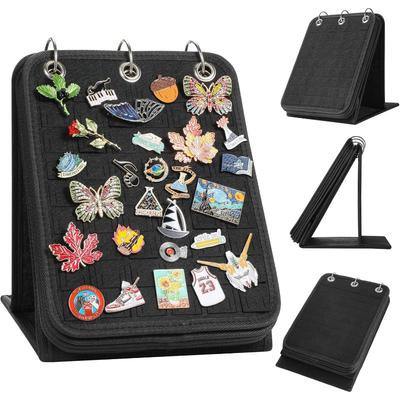 1 pièce Support de présentation en feutre à cinq pages Organisateur décoratif de bijoux Rangement pour badges Support calendrier