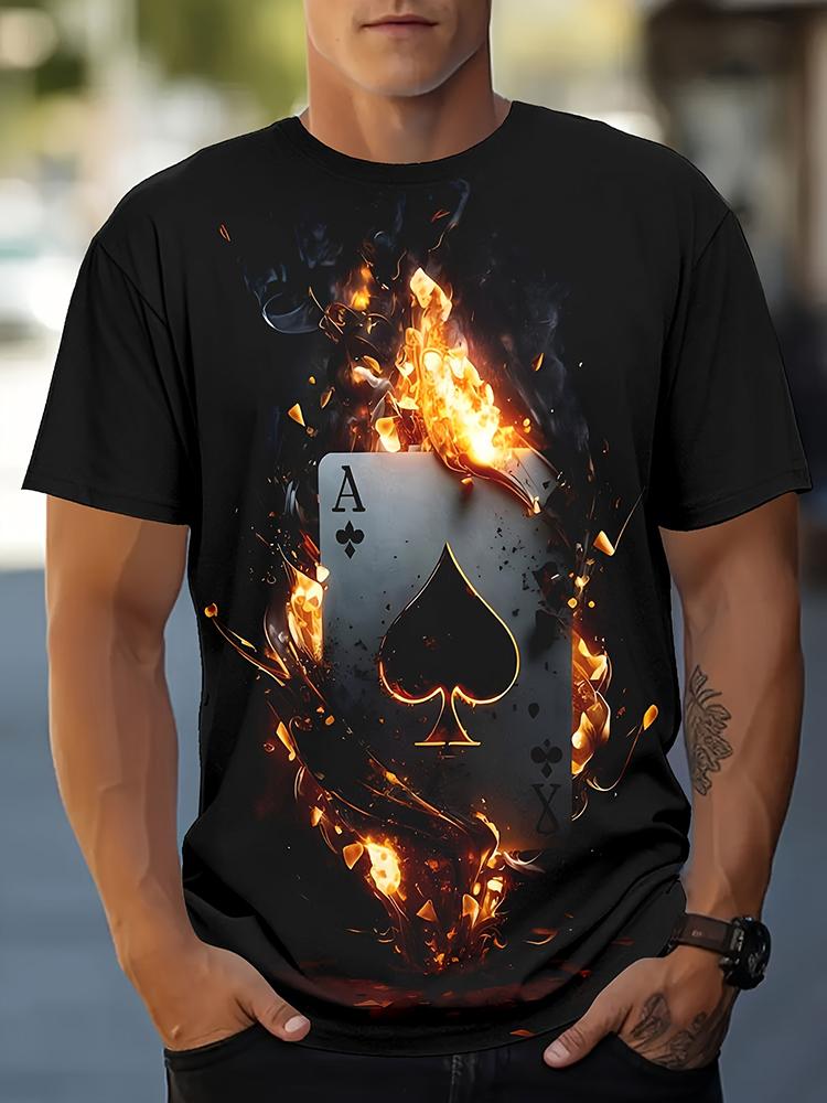Men's T-shirt Summer Daily Casual Men's T-shirt Outdoor Sports Loose Comfortable Short-sleeved
