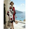 26 New European and American Bohemian large-size women's clothing casual loose 3D printed dress robe