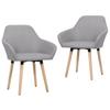 Day and Night - Day and Night Swivel Dining Chairs 2 Units Light Gray Fabric