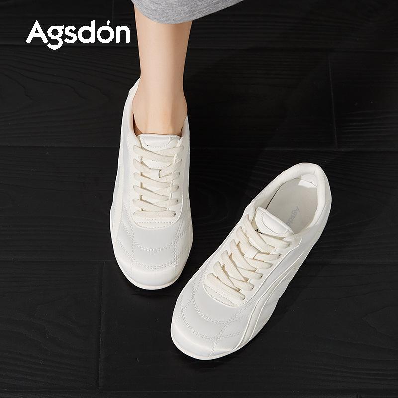 Augustus Dengde Training Shoes Women's 2025 New Autumn Flat-bottomed Forrest Gump Shoes Student Sports and Leisure Little White Board Shoes