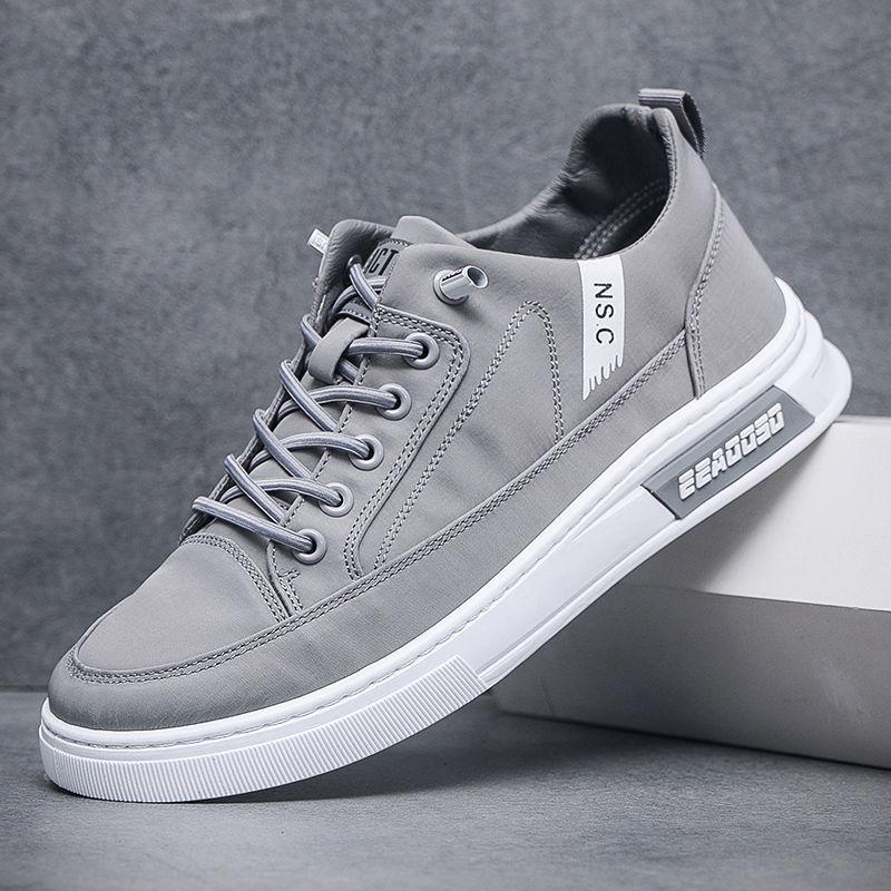 Men's Summer Breathable Canvas Sneakers, Korean Style Thick Sole Sports Shoes