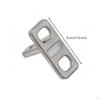 Laundry Appliance Door Lock Latch Silver Metal Surface Rectangular Base