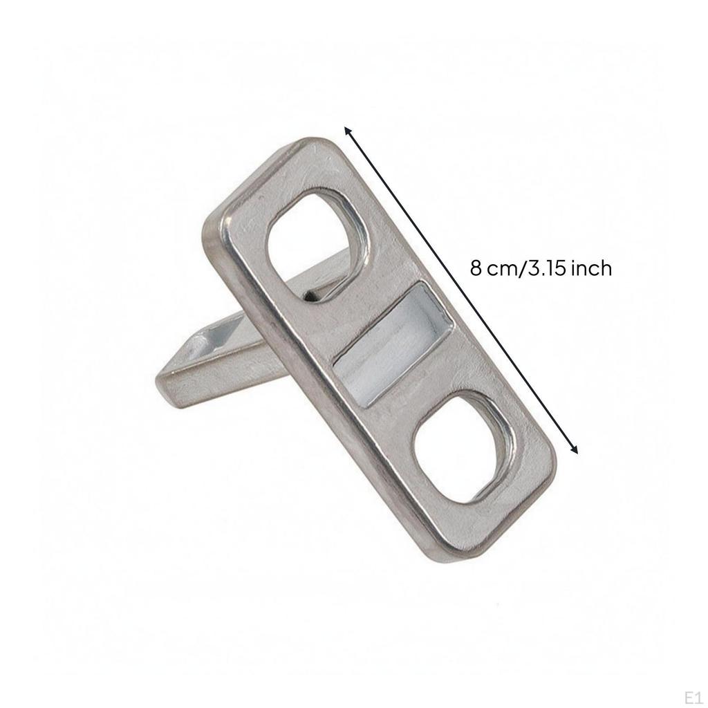 Laundry Appliance Door Lock Latch Silver Metal Surface Rectangular Base