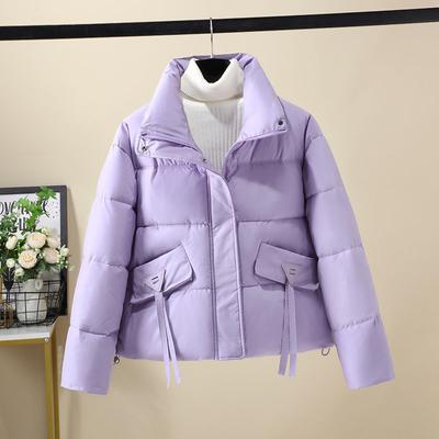 Women's Winter Short Cotton Padded Jacket, Korean Style Bread Design, Loose and Thick Down Coat, Cotton Coat