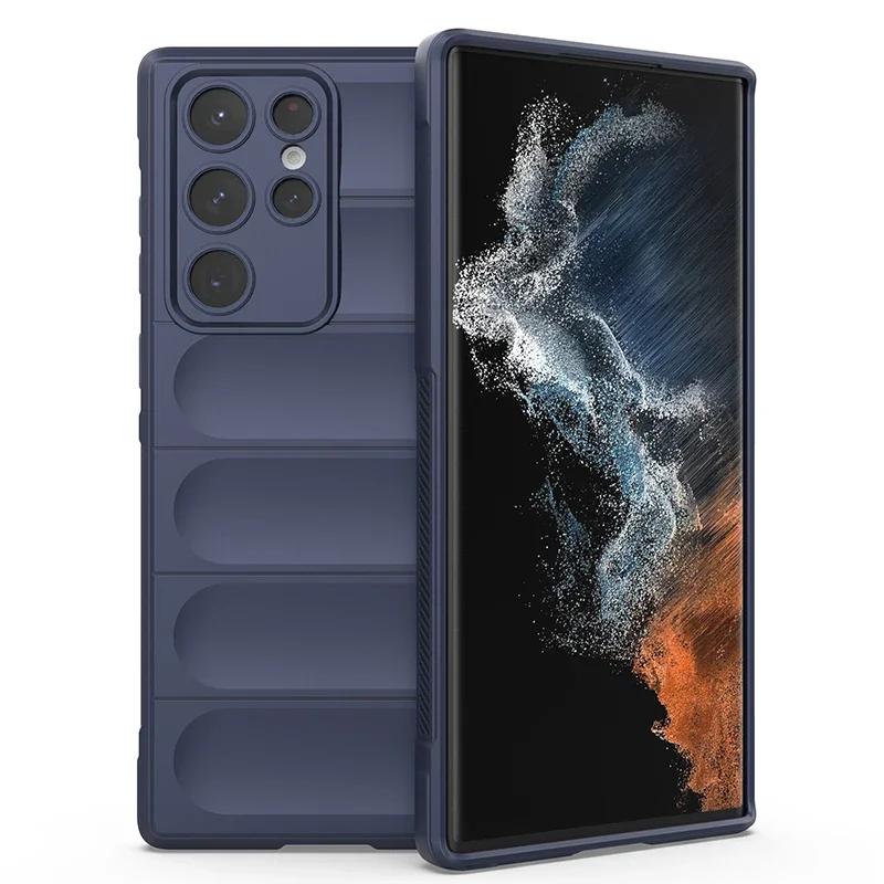 

Matte Armor Phone Case For Samsung Galaxy S25 S24 Ultra S23 FE S22 S21 Plus Note 20 Soft Silicone Skidproof Protective Funda For S25