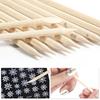 100Pcs Wooden Cuticle Pusher Remover Nail Art Design Orange Wood Sticks Tools