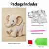 Pearl DIY Art Painting Cute Elephant Handcrafted Picture Indoor Wall Ornament Relaxing Leisure Hobby Exquisite Home Decoration Gift