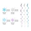 Pack of 8 Christmas Snowflake Swirls Hanging Decoration Hanging Swirls Snowflake Christmas Decoration Set for Holiday