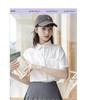 Biała damska letnia japońska koszula mundurkowa studencka o luźnym kroju z kołnierzykiem typu lalka