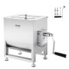VEVOR Malaxor Manual de Carne, Echipament de Procesare a Cărnii cu Rezervor Fix de 30L(Amestecare Max 30LBS pentru Carne), Malaxor de carne din oțel inoxidabil
