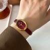 Vintage Niche Design Sense Oval Women'S Watch Small And Simple High Sense Student Belt Quartz Watch
