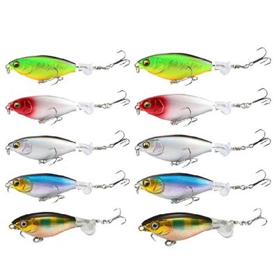 5Pcs Floating Propeller Lure Topwater Fishing Lures Hard Baits Propeller Noise Baits Outdoor Fishing Accessories