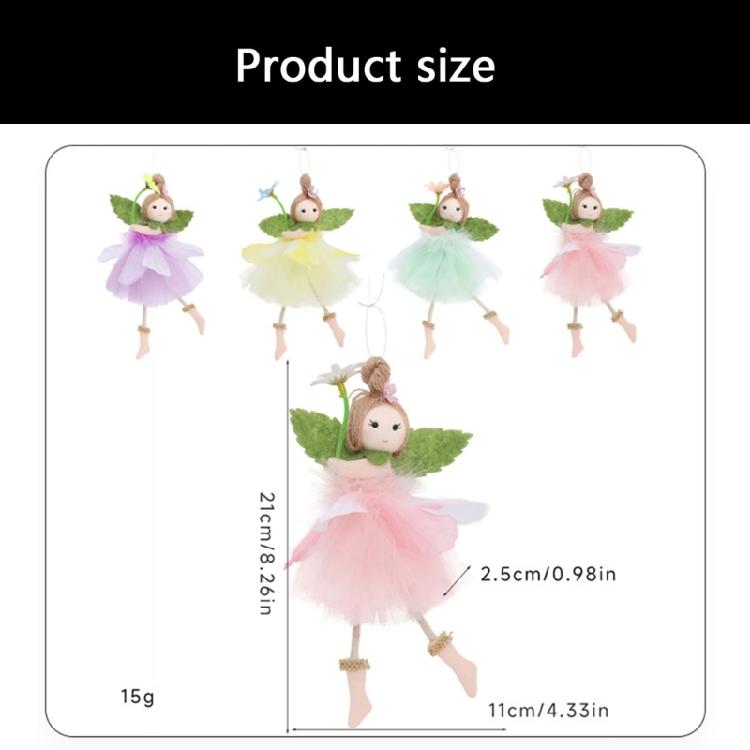 4Pcs Skirted Angel Girl Figure Pendant Hanging Ornaments for Wedding Baby Showers Birthday Parties Kid Rooms Decoration