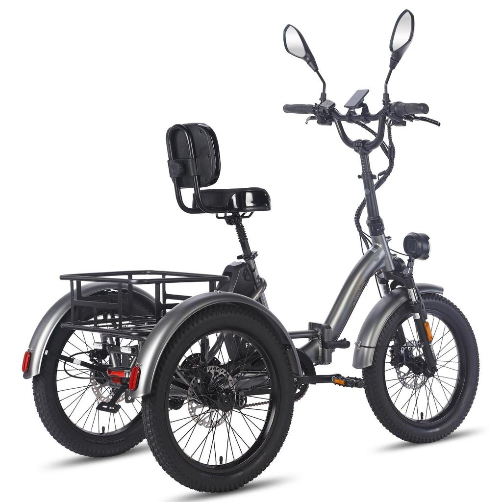 FAFREES F20 Mate Electric Tricycle 48V 23.45Ah Battery 500W 20 Inch Tires With Mirror And Rear Basket