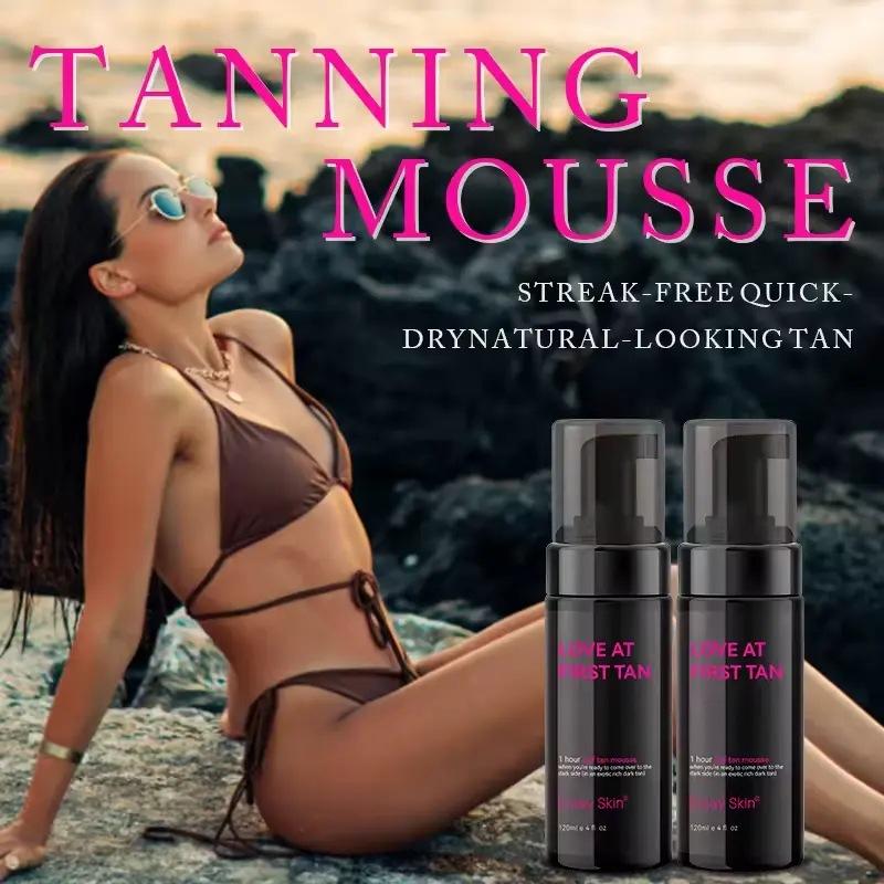 Black Mousse Body Brightening Moisturizing Lotion for Sun Boosting and Darkening Mousse