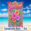 Floral Garden Theme Beach Towel Personalized Custom Name & Text Soft Quick Dry Beach Towel for Swimming Travel