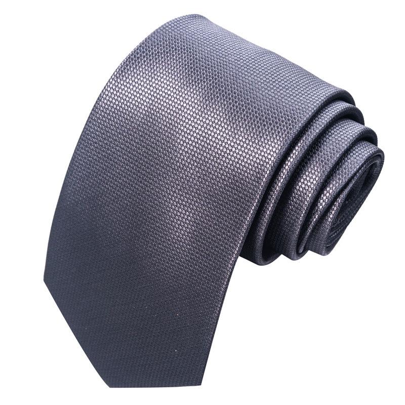 2026 Premium Men's Solid Color Jacquard Tie - New Style, Hand-Tied, Hot-Selling Business Accessory