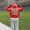 Unisex Street Style Letter Patch Embroidered Zipper Hoodie