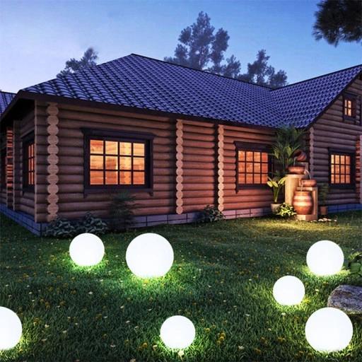 Lampa Solarna Ogrodow Mleczna Biała Kula 10Cm P011