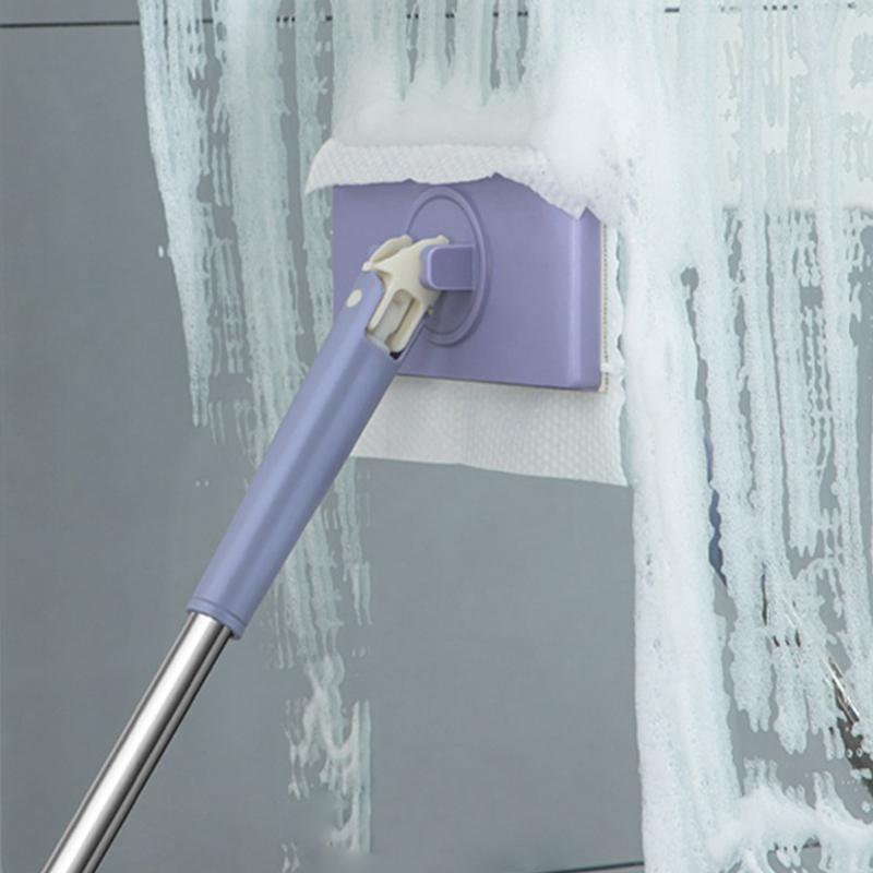 Compact 360° Rotation Lazy Mini Mop Disposable Wet Wipe Clip Flat Mop for Shoe Upper Surface Stain Quick Cleaning