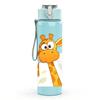 1PC Cute Giraffe Cartoon Print 750ml Color Plastic Sports Water Bottle Leakproof Flip Straw Lid Suitable for Sports Office Home Use