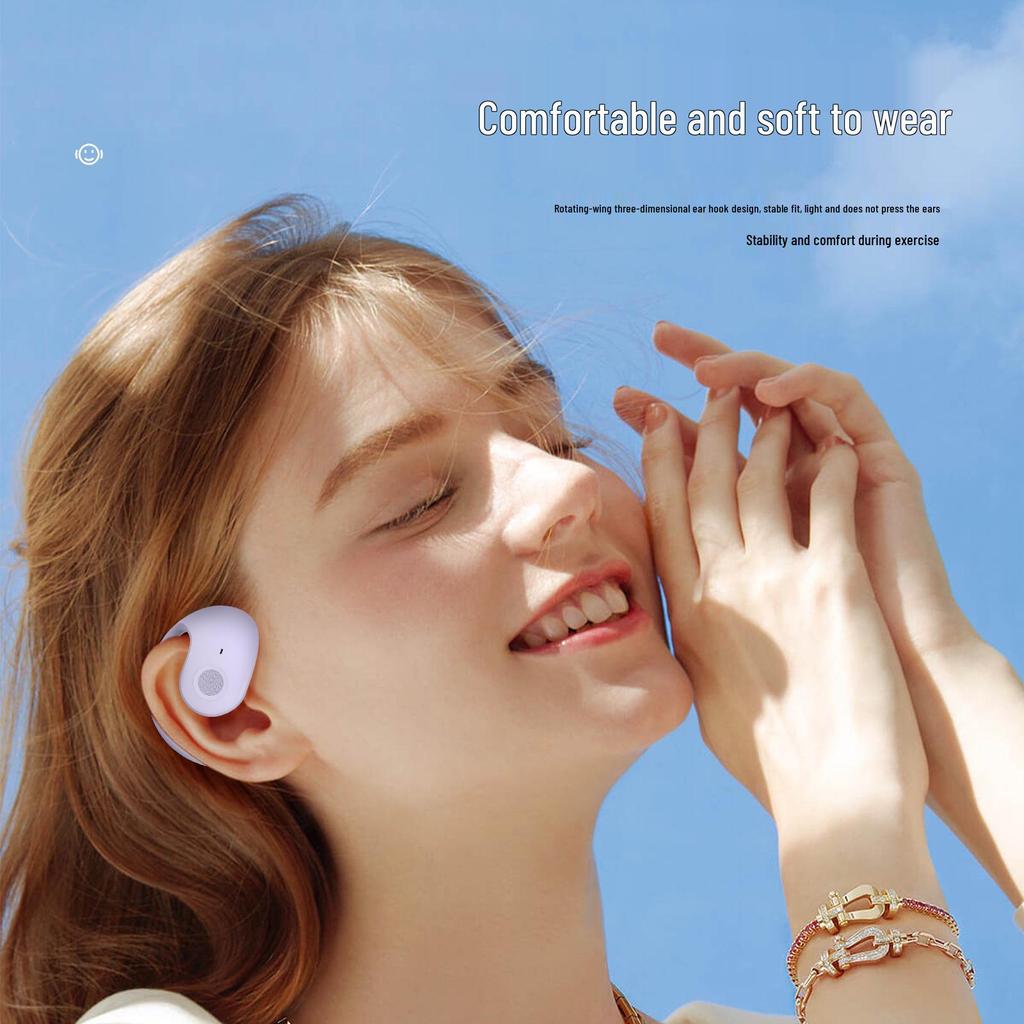 2025 JM13 Bluetooth Ear-Hook Earphones with Smart Noise Cancellation and Extended Battery Life for Sports