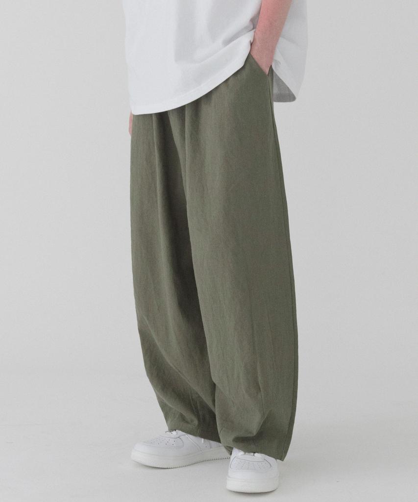 PIANER Comfortable Linen Balloon Pants (Khaki)