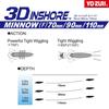 Floating 3D Inshore Minnow 90mm Sea Bass YO-ZURI (F) HGBL, Weight 12g, R1212-HGBL-Gold Black,