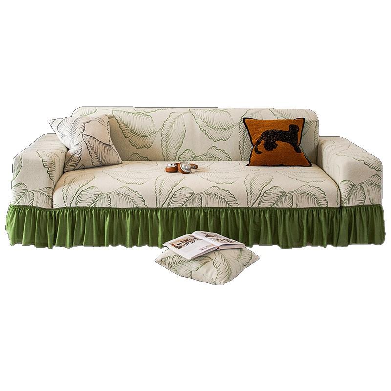 Printed Skirt Sofa Cover Anti Cat Scratch All Season Sofa Cover All Inclusive New Dust Cover
