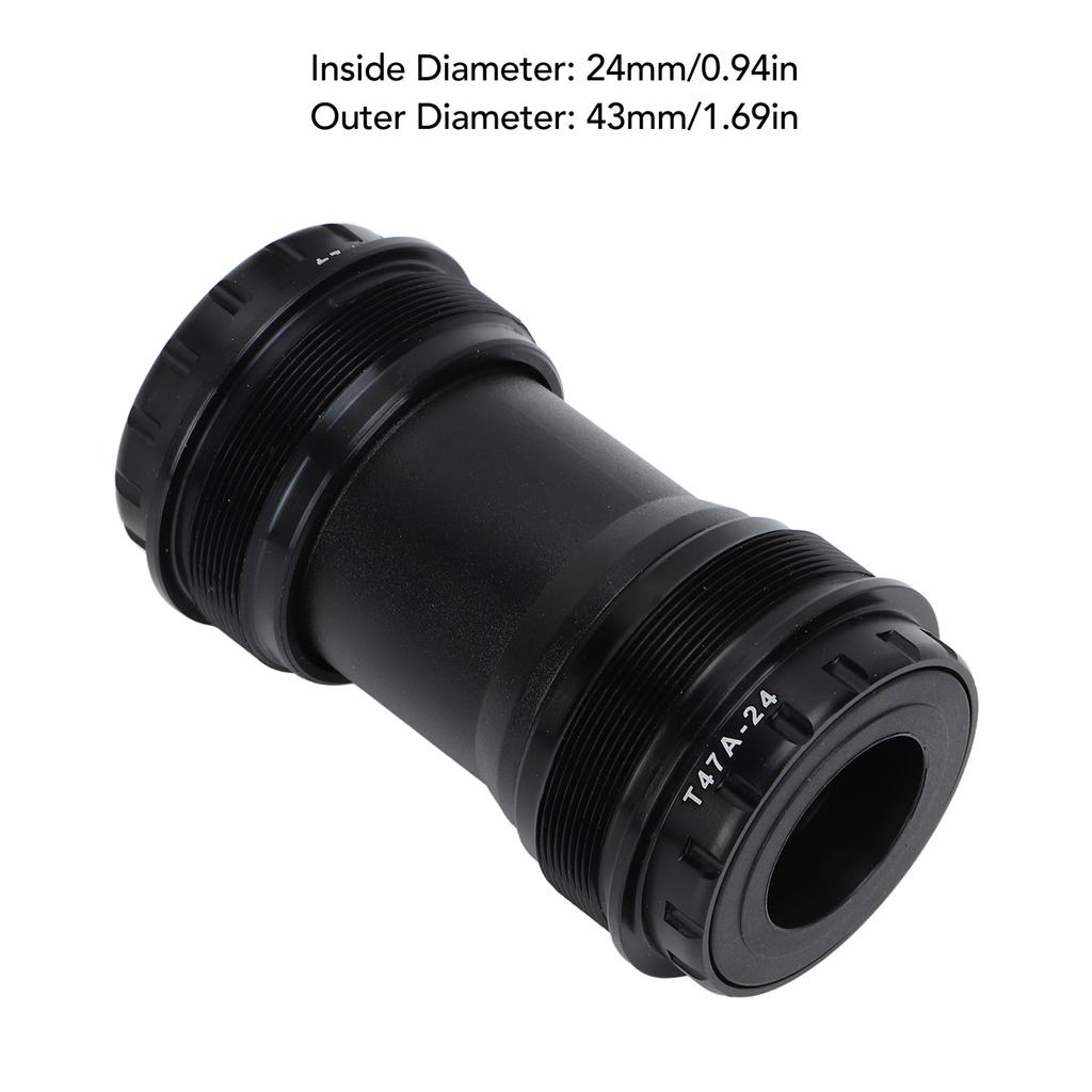 Road Bike Bottom Bracket Press In Bearing BB Bicycle Axis Central Shaft T47 24mm Chainring