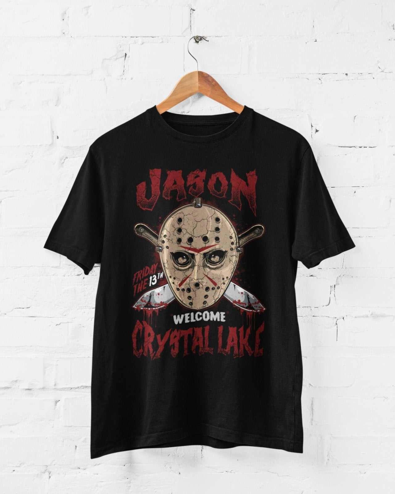 Jason Hockey Mask Retro Horror T Shirt 13th Friday The Voorhees Crystal Lake XL