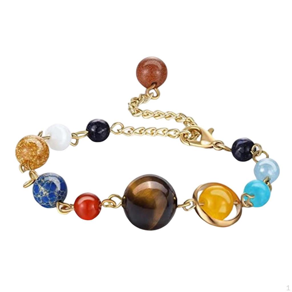 Handmade Galaxy Solar System Bracelet Jewellery Charm Lightweight Stylish Universe The Eight
