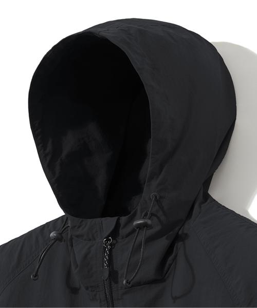 Moderment Two-Way Oversized Windbreaker Jacket_Black