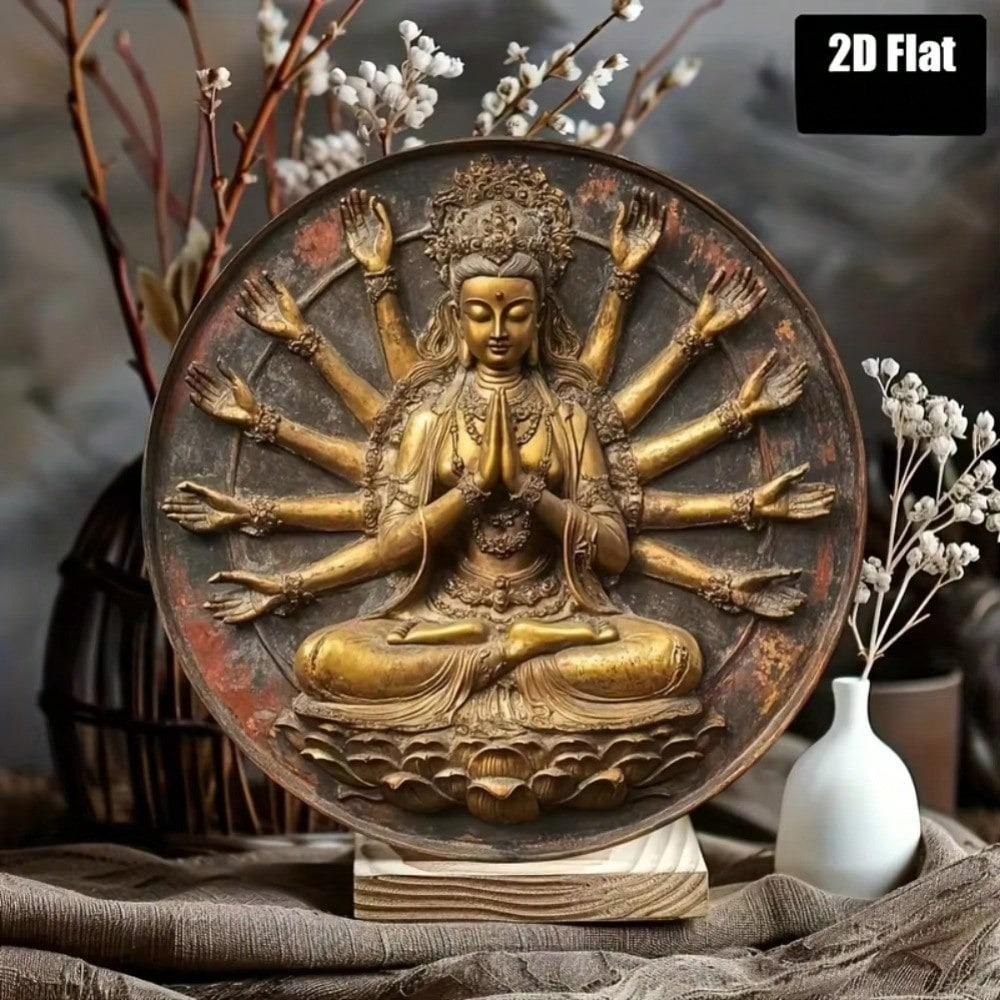 Vintage Buddhist Metal Wall Art For Home Bar Kitchen Cafe Office Decor Holiday Halloween Gift